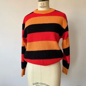 Vintage 1960s Striped Orlon Sweater